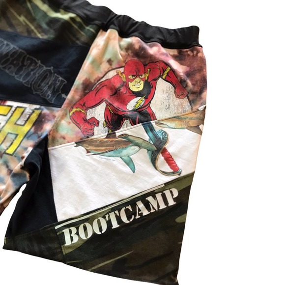 1 of 1 reworked shorts, elastic waistband 32”-38” skulls, reworked shorts - Picture 6 of 8